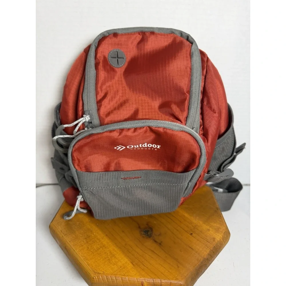 Outdoor Products Red & Gray‎ Compact Backpack Sling Daypack Adjustable Strap